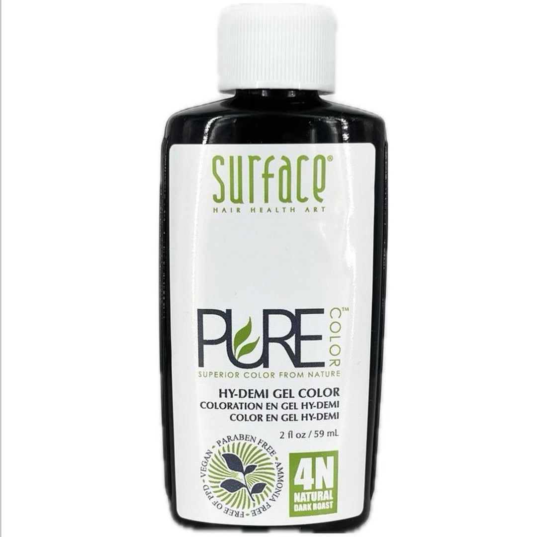 Surface PURE COLOR Hy-Demi Gel Color - 2 fl oz (59 ml) - 4N NATURAL - DARK ROAST